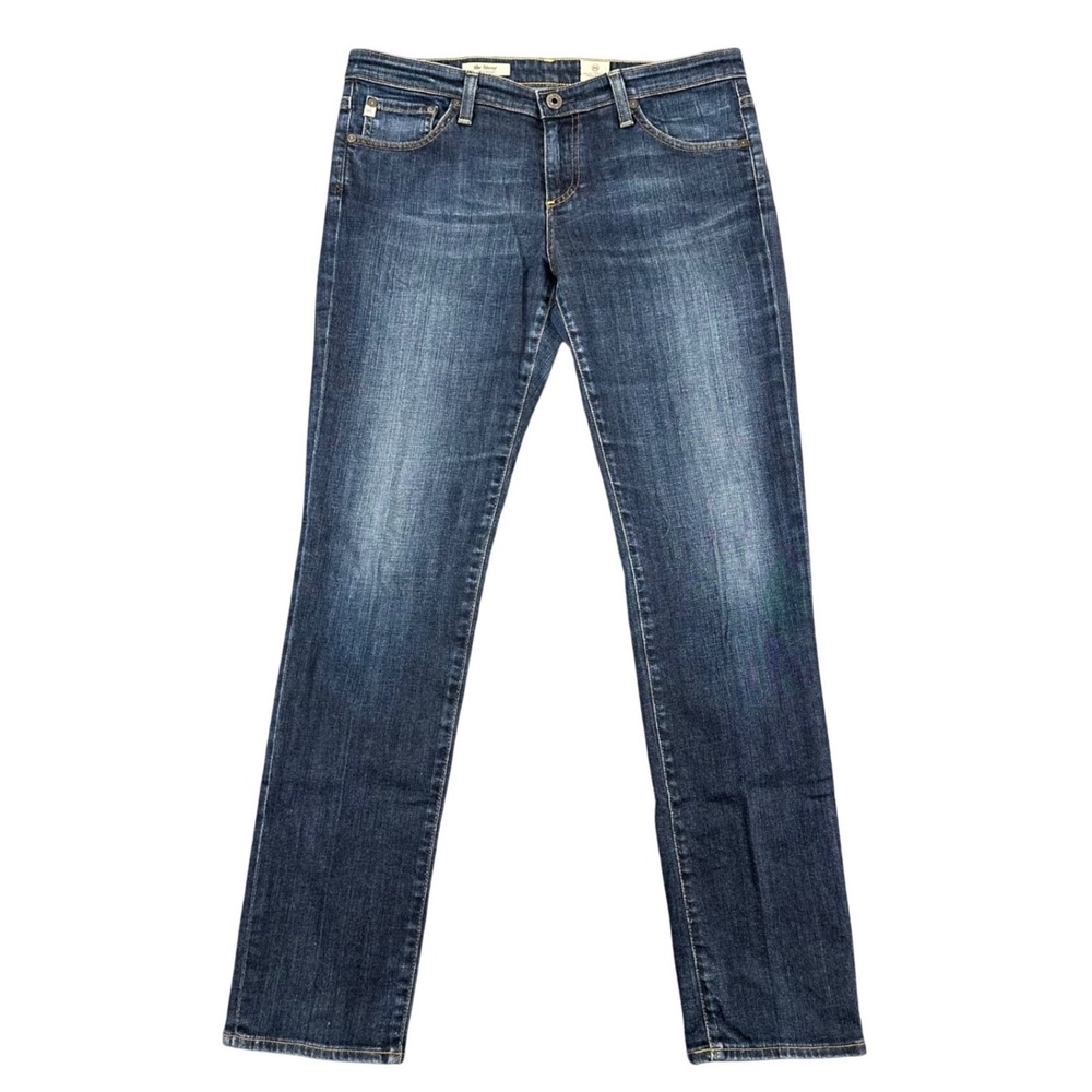 AG Adriano Goldschmied Stevie Jeans Womens Size 32R Slim Straight Blue Denim